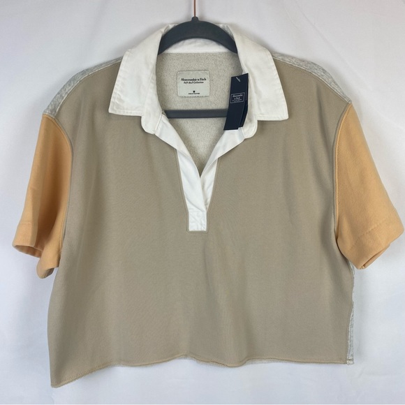 Abercrombie & Fitch Tops - Abercrombie & Fitch Soft A&F Collection Cropped Polo Sweatshirt